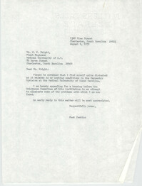 Letter from Jack Jenkins to W. W. Wright, August 4, 1976
