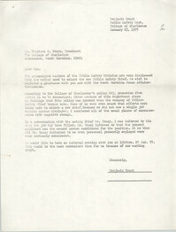 Letter from Benjamin Grant to Theodore S. Stern, January 23, 1977