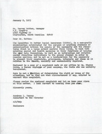 Letter from Aundrea I. Harvey to Harvey Sutton, January 2, 1975