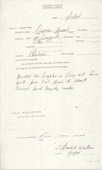 Community Relations Assistance Request, January 17, 1984