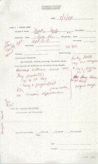 Community Relations Assistance Request, August 9, 1984