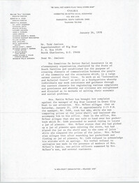 Letter from William Saunders to Todd Jamison, January 24, 1978