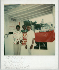 Photograph of N. Mackey, C. Grand, and Mr. Grant, 1979