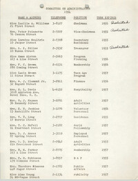 Committee on Administration, 1954