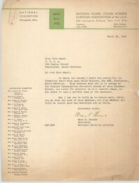 Letter from Mary C. Ferris to Ella L. Smyrl, March 30, 1932
