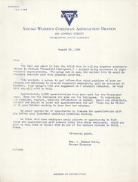 Letter from Anna D. Kelly, August 18, 1965