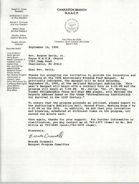 Letter from Brenda Cromwell to Rev. Eugene Davis, Jr., September 14, 1990