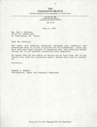 Letter from Brenda C. Murphy to Kim F. McClure, June 4, 1993