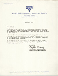 Letter from Mrs. Joseph King, June 20, 1967