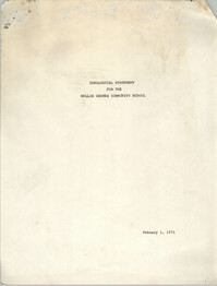 Ideological Statement for the Willie Grimes Community School, February 1, 1971