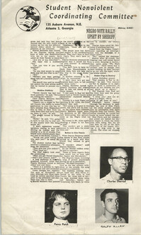 Student Nonviolent Coordinating Committee Newspaper Articles