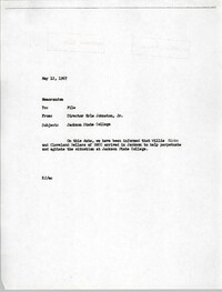 Memorandum from Erle Johnston, Jr., May 12, 1967