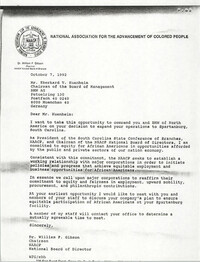 Letter from William F. Gibson to Eberhard V. Kuenheim, October 7, 1992