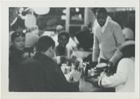 Photograph of Five Young Men Eating