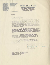 Democratic Committee: Correspondence between Fred A. Canfil and Senator Burnet R. Maybank, December 1944