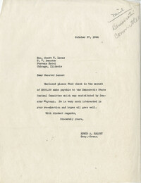 Democratic Committee: Campaign Funding Correspondence, October 1944