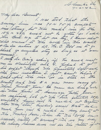 Santee-Cooper: Correspondence between Richard I. Lane and Senator Burnet R. Maybank, July 1942
