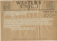 Democratic Committee: Correspondence between Tom R. Waring (News and Courier) and Senator Burnet R. Maybank, May 1944