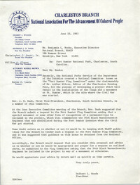 Letter from Delbert L. Woods to Benjamin L. Hooks, June 10, 1983