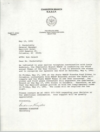 Letter from Barbara Kingston to J. Ruckstuhly, May 10, 1991