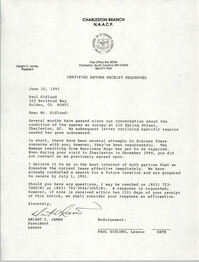 Letter from Dwight C. James to Paul Gidlund, June 10, 1991