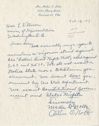 Letter from Mr. and Mrs. Nolte to Representative L. Mendel Rivers, Feburary 13, 1957