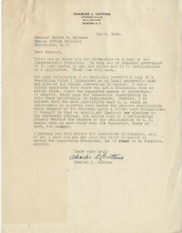 Democratic Committee: Correspondence between Charles L. Cuttino and Senator Burnet R. Maybank, May 1944