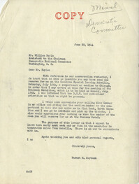 Democratic Committee: Letter from Senator Burnet R. Maybank to William Boyle (Assistant to the Chairman of the Democratic National Committee), July 3, 1944