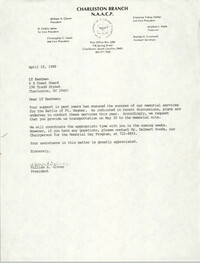 Letter from William A. Glover to LT Eastman, April 18, 1988