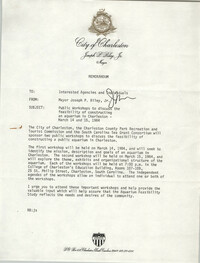 City of Charleston Memorandum, March 1984