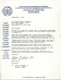 Charleston Branch of the NAACP Memorandum, September 4, 1991