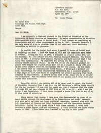 Letter from Cleveland Sellers to Sarah Kirk, April 24, 1987