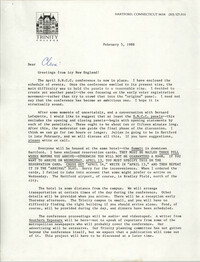 Letter from Jack Chatfield to Cleveland Sellers, February 5, 1988
