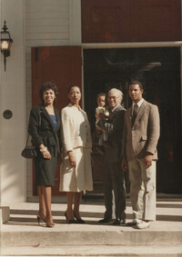Photograph of Henrie Monteith Turner, Margaret Mills, Eugene Hunt, Gregory Brown, and Infant Akil Latey Lipscomb