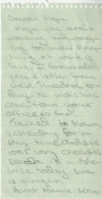 Democratic Committee: Letter from Roberta Maybank to Senator Burnet R. Maybank, July 17, 1944
