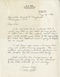 Segregation: Correspondence between W. E. Kerr and Senator Burnet R. Maybank, May 1954