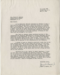 Democratic Committee: Correspondence between James F. Daniel, Jr., and Senator Burnet R. Maybank, May-June 1944