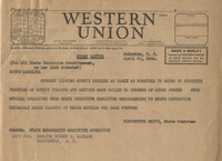 Democratic Committee: Correspondence between Winchester Smith and Senator Burnet R. Maybank, April 1944