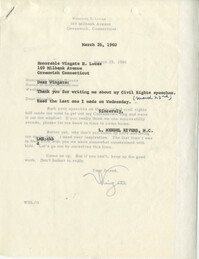 Correspondence between Representative Wingate H. Lucus and Representative L. Mendel Rivers, March 25, 1960