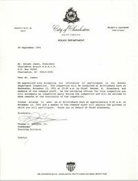 Letter from Thomas J. Brandon to Dwight James, September 24, 1991