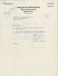 Correspondence between Representative A. Sydney Herlong, Jr., Thomas Waring (Editor of the Charleston News and Courier), and Representative L. Mendel Rivers, July 1957