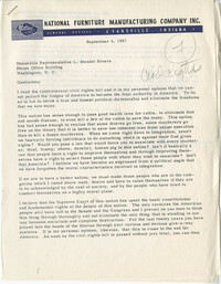 Letter from Daniel F. Caldemeyer to Representative L. Mendel Rivers, September 3, 1957