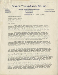 Democratic Committee: Letter from Tom B. Pearce to Senator Burnet R. Maybank, April 27, 1944