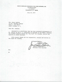 Letter from James G. Black to Esau Jenkins, July 19, 1973