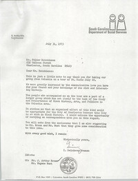 Letter from I. DeQuincey Newman to Felder Hutchinson, July 31, 1973