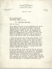 Letter from Matthew J. Perry to J. Arthur Brown, March 15, 1963
