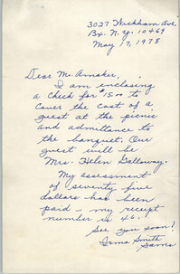 Letter from Irma Sams to Viola Amaker, May 17, 1978