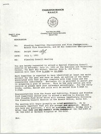 Charleston Branch of the NAACP Memorandum, July 1, 1991