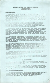 South Carolina Conference of Branches of the NAACP Monthly Report, December 8, 1990