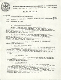 NAACP Memorandum, November 16, 1990